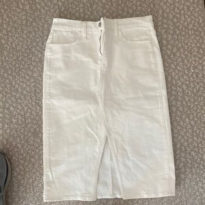 J crew white denim skirt